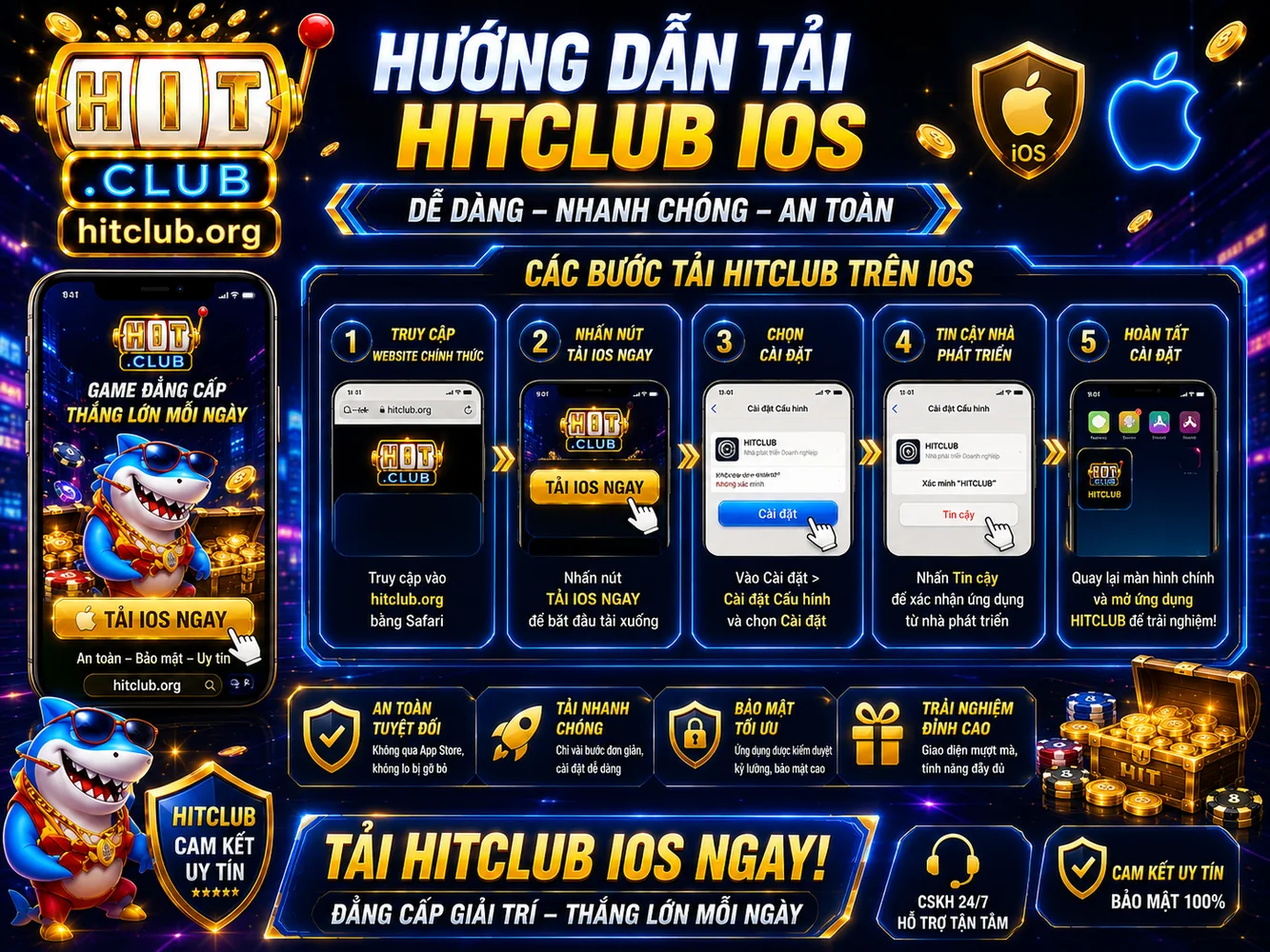 Hướng dẫn tải HitClub trên iOS cho iPhone và iPad